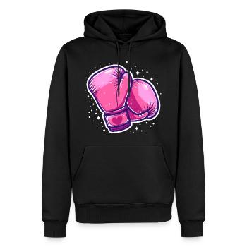 Boxing Gloves Graphic - Men’s Premium Organic Hoodie - black - Front - Nico (187cm)