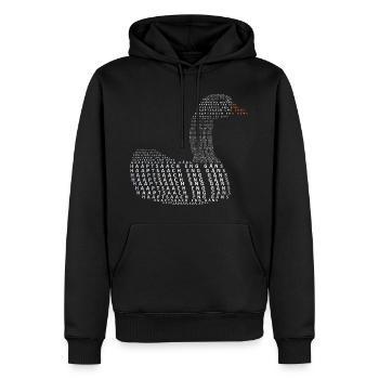 Silhouette Gaens - Sweat à capuche Premium bio Homme - noir - Devant - Nico (187cm)