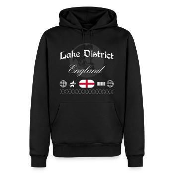 Lake District England Streetwear Reise Souvenir - Männer Premium Bio Hoodie - Schwarz - Vorne - Nico (187cm)