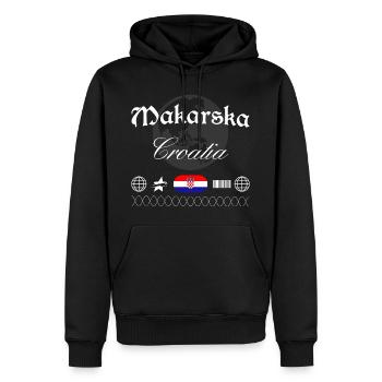 Makarska Kroatien Streetwear Reise Souvenir - Männer Premium Bio Hoodie - Schwarz - Vorne - Nico (187cm)