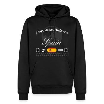 Playa de las Américas Spanien Streetwear Souvenir - Männer Premium Bio Hoodie - Schwarz - Vorne - Nico (187cm)