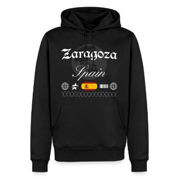 Zaragoza Spanien Streetwear Reise Souvenir - Männer Premium Bio Hoodie - Schwarz - Vorne - Nico (187cm)
