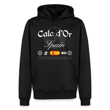 Cala d’Or Spanien Streetwear Reise Souvenir - Männer Premium Bio Hoodie - Schwarz - Vorne - Nico (187cm)