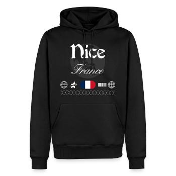 Nizza Frankreich Streetwear Reise Souvenir - Männer Premium Bio Hoodie - Schwarz - Vorne - Nico (187cm)