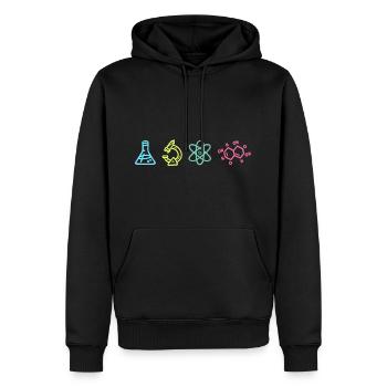 Wissenschaft Elemente - Männer Premium Bio Hoodie - Schwarz - Vorne - Nico (187cm)
