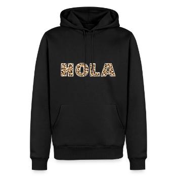 Bonjour l’imprimé animal - Sweat à capuche Premium bio Homme - noir - Devant - Nico (187cm)