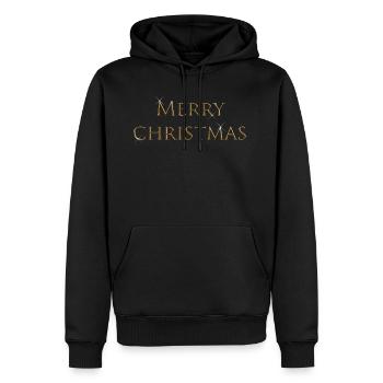 Merry Christmas - Männer Premium Bio Hoodie - Schwarz - Vorne - Nico (187cm)