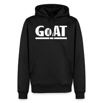 goat - Men’s Premium Organic Hoodie - black - Front - Nico (187cm)