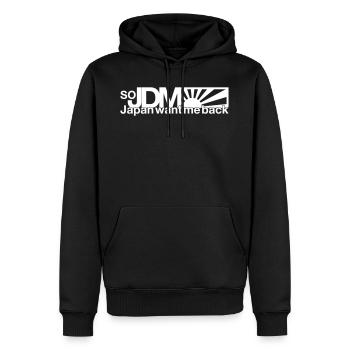 So JDM - Japan want me back - Männer Premium Bio Hoodie - Schwarz - Vorne - Nico (187cm)