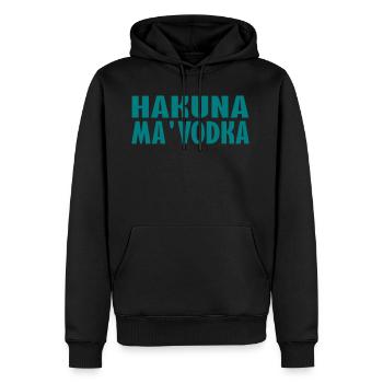 Hakuna ma Wodka - Männer Premium Bio Hoodie - Schwarz - Vorne - Nico (187cm)