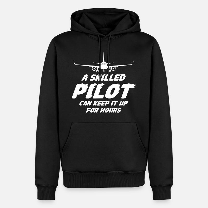 A Skilled Pilot - Männer Premium Bio Hoodie - Schwarz