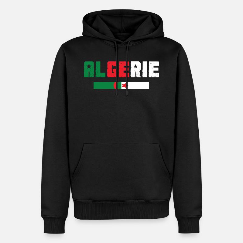 Algerien - Männer Premium Bio Hoodie - Schwarz