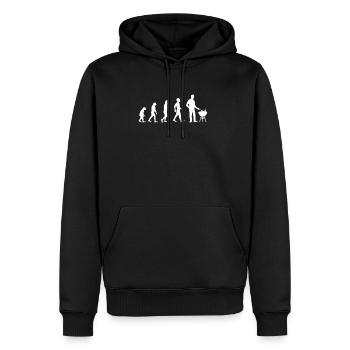 Evolution Grill - barbecue - grill maître cadeau - Sweat à capuche Premium bio Homme - noir - Devant - Nico (187cm)
