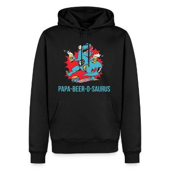 Cadeau de fête des pères pour papa pour la fête des hommes - Sweat à capuche Premium bio Homme - noir - Devant - Nico (187cm)