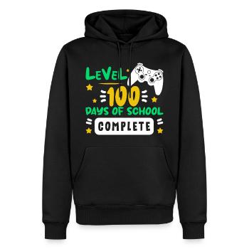Frohe 100 Tage Schule für Lehrer oder Kinder - Männer Premium Bio Hoodie - Schwarz - Vorne - Nico (187cm)