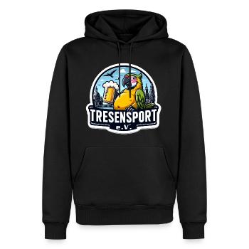 Tresensport e.V. - Männer Premium Bio Hoodie - Schwarz - Vorne - Nico (187cm)