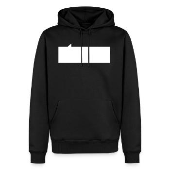 Sprechblase rechteck - Männer Premium Bio Hoodie - Schwarz - Vorne - Nico (187cm)