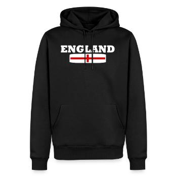 England - Männer Premium Bio Hoodie - Schwarz - Vorne - Nico (187cm)