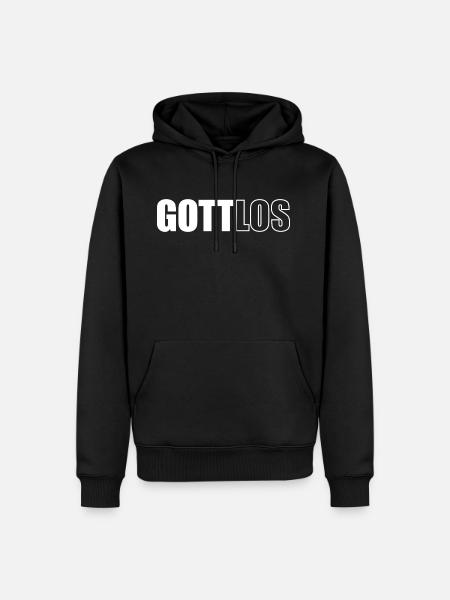 Gottlos - Männer Premium Bio Hoodie - Schwarz