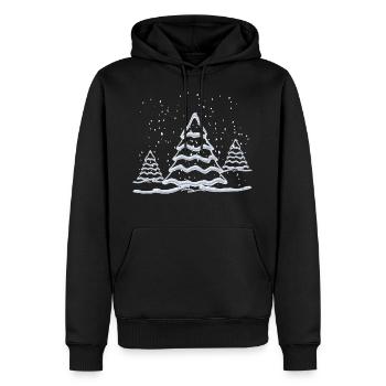 Winter Dream - Men’s Premium Organic Hoodie - black - Front - Nico (187cm)