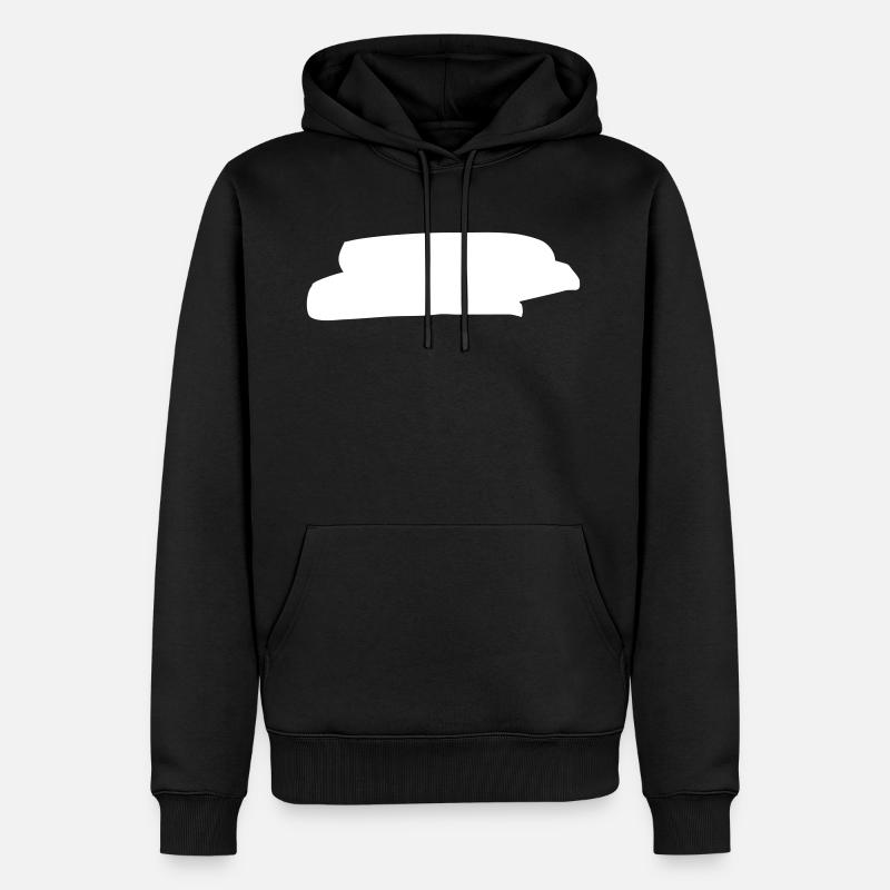 Gekritzel Hintergrund Form - Männer Premium Bio Hoodie - Schwarz