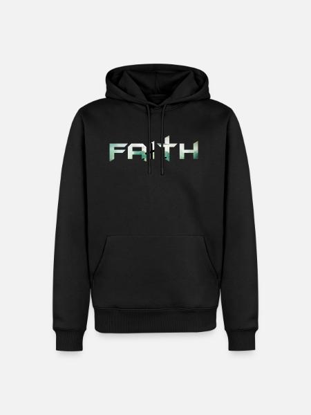 Glaube (Glaube) - Männer Premium Bio Hoodie - Schwarz