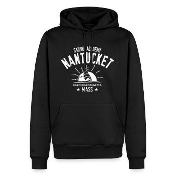 Nantucket sailing academy - Sweat à capuche Premium bio Homme - noir - Devant - Nico (187cm)