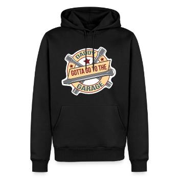 Cadeau de fête des pères pour papa pour la fête des hommes - Sweat à capuche Premium bio Homme - noir - Devant - Nico (187cm)