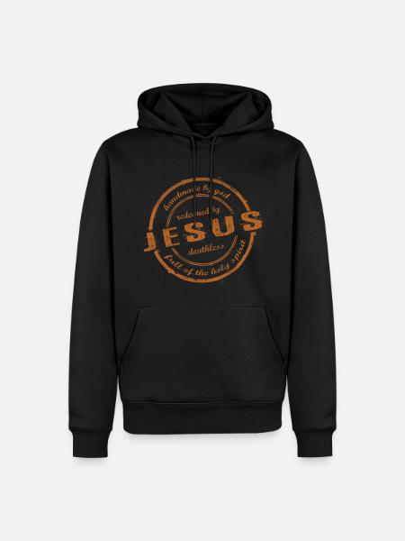 Redeemed by Jesus - Männer Premium Bio Hoodie - Schwarz