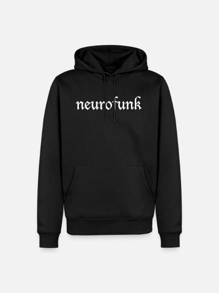 weiß neurofunk - Männer Premium Bio Hoodie - Schwarz