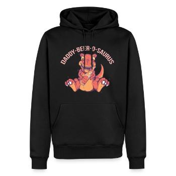 Cadeau de fête des pères pour papa pour la fête des hommes - Sweat à capuche Premium bio Homme - noir - Devant - Nico (187cm)