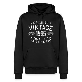 1995 Geburtstag 1995 Jahrgang 1995 Geburtstag - Männer Premium Bio Hoodie - Schwarz - Vorne - Nico (187cm)