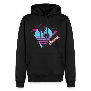 Summer - Sommer Sonne Palmen - Männer Premium Bio Hoodie - Schwarz - Vorne - Nico (187cm)
