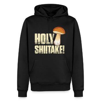 Cueilleurs de champignons et amis champignons - Sweat à capuche Premium bio Homme - noir - Devant - Nico (187cm)