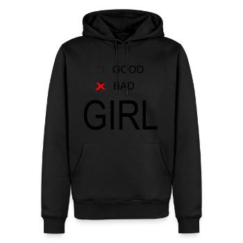 Bad Girl - Männer Premium Bio Hoodie - Schwarz - Vorne - Nico (187cm)