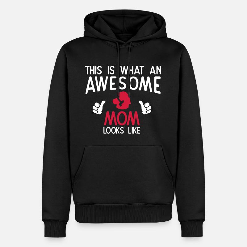 Awesome Mom - Männer Premium Bio Hoodie - Schwarz