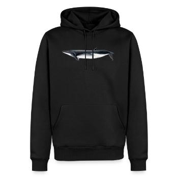 Fin whale - Brydes whale - tropical rorqual - Men’s Premium Organic Hoodie - black - Front - Nico (187cm)
