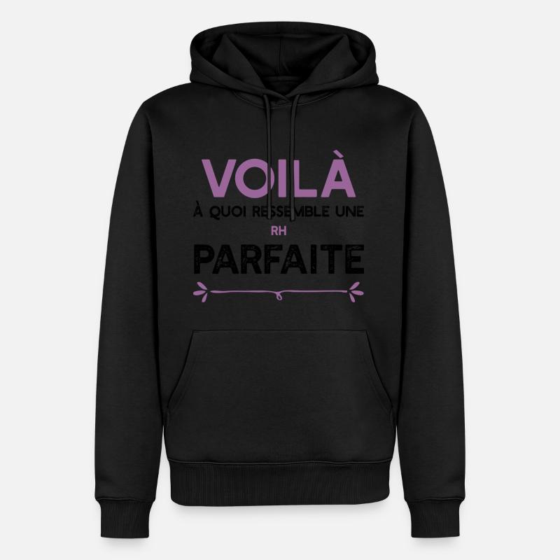 Une RH parfaite cadeau - Sweat à capuche Premium bio Homme - noir