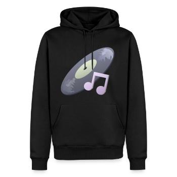 Schallplatte - Männer Premium Bio Hoodie - Schwarz - Vorne - Nico (187cm)