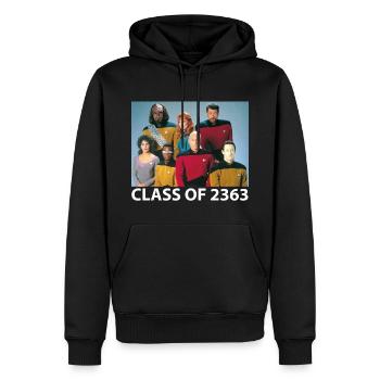 Star Trek La Nouvelle Génération L’équipage - Sweat à capuche Premium bio Homme - noir - Devant - Nico (187cm)