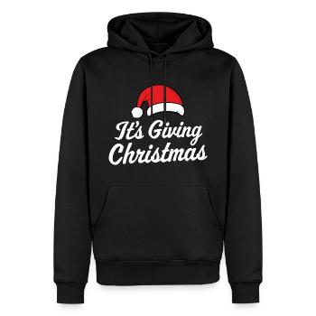 Es ist das Schenken von Weihnachten - Männer Premium Bio Hoodie - Schwarz - Vorne - Nico (187cm)