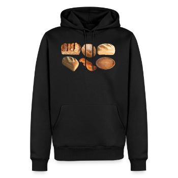 brot broetchen crossaint baecker baguette bread bu - Männer Premium Bio Hoodie - Schwarz - Vorne - Nico (187cm)
