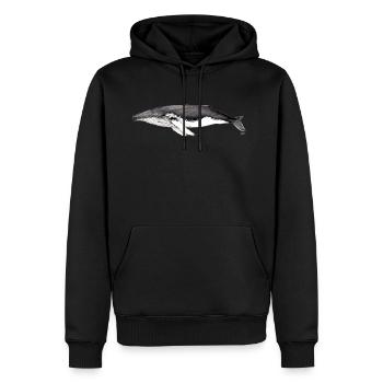 Humpback whale - Humpback whale - Jubarte - Men’s Premium Organic Hoodie - black - Front - Nico (187cm)