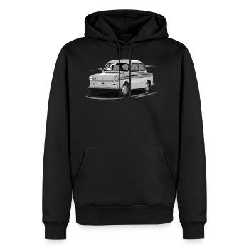  P50 - Men’s Premium Organic Hoodie - black - Front - Nico (187cm)