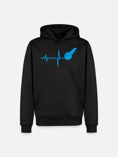 Cadeaux Serruriers Heartbeat - Sweat à capuche Premium bio Homme - noir