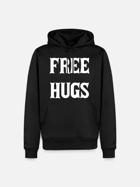 Câlins gratuits - Sweat à capuche Premium bio Homme - noir