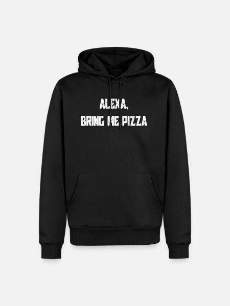 pizza - Sweat à capuche Premium bio Homme - noir