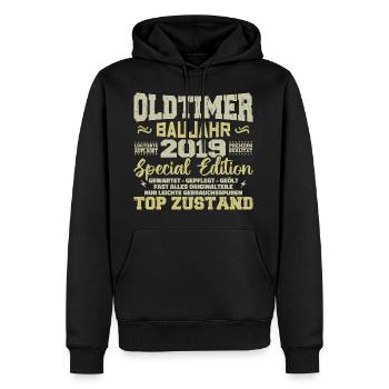 Jahrgang 2019 geboren Retro Geburtstag Vintage - Männer Premium Bio Hoodie - Schwarz - Vorne - Nico (187cm)