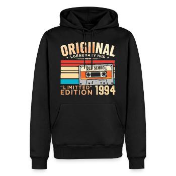 Original 1994, legendär seit 1994 Jahrgang 1994 - Männer Premium Bio Hoodie - Schwarz - Vorne - Nico (187cm)