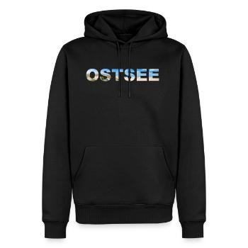 Baltique Inscription Panorama - Sweat à capuche Premium bio Homme - noir - Devant - Nico (187cm)